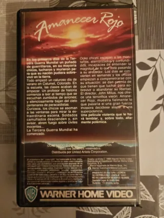 Película Amanecer Rojo (CULTO) en VHS