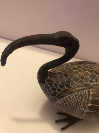 Figura Ibis Thoth Piedra y Metal