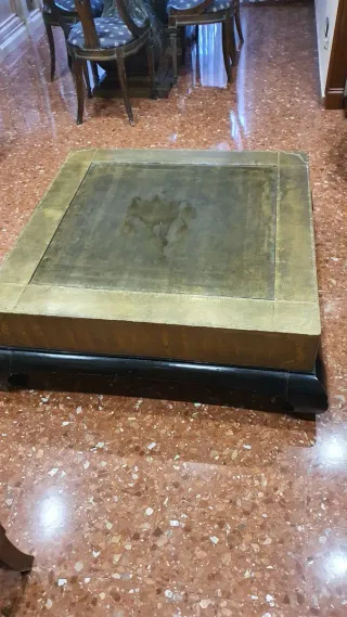 Mesa de centro Vintage Metal Madera Cristal