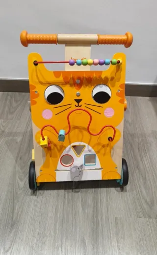 Andador Janod bebé madera gato