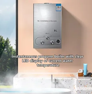 Calentador de agua a gas, butano