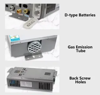 Calentador de agua a gas, butano