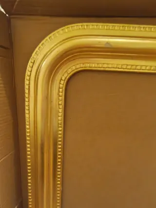 Marco / Espejo Madera CELESTE 120x90 Dorado