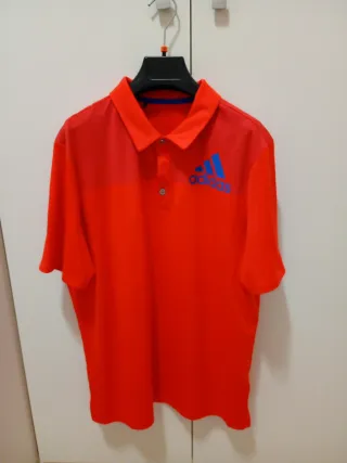 Polo Adidas Uomo Arancione/Rosso