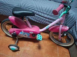 Bicicleta infantil unicornio rosa