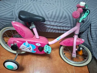 Bicicleta infantil unicornio rosa