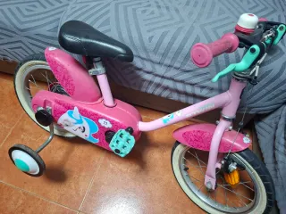 Bicicleta infantil unicornio rosa