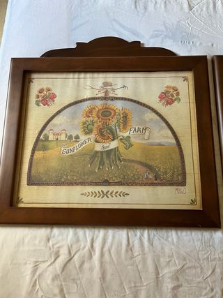 Par de cuadros decorativos de campo