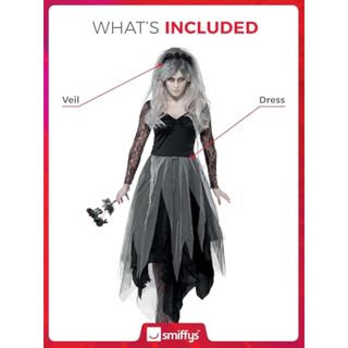 Smiffys Disfraz Novia de cementerio B071D1H1 Nuevo (talla XL)