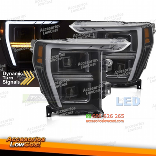 FAROS DELANTEROS LED NEGROS PARA FORD F150 MK14 2