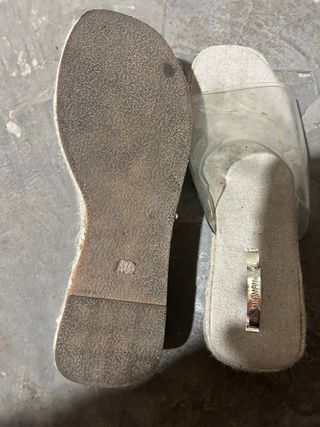 Sandalias Woman El Beige Cuña Transparente