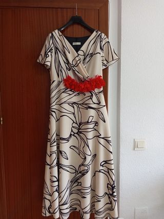 Vestido largo estampado floral