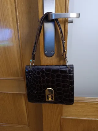 Bolso vintage piel cocodrilo