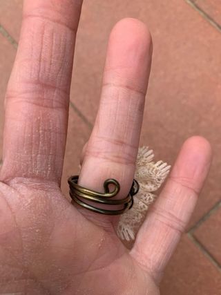 Anello vintage fatto a mano fiore in pizzo e perle