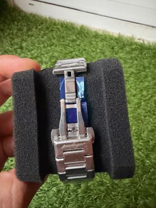 Orologio uomo in acciaio lusso quadrante blu ghiaccio