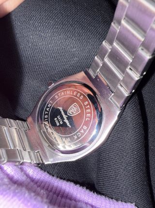 Reloj hombre acero estilo lujo esfera ice blue