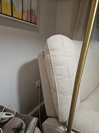 Sillón reclinable beige tela