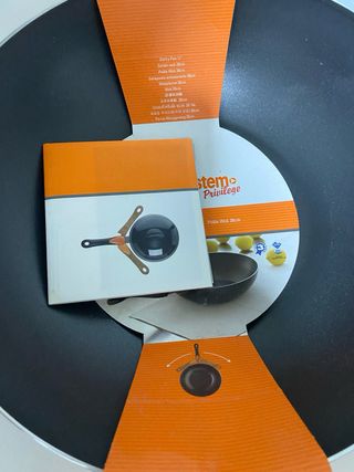 Sartén Wok Negro y Naranja