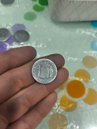 Moneda 1 Peseta Plata 1885