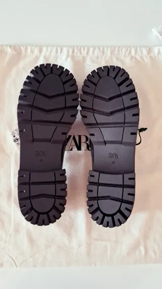 Mocasines Zara Woman Marrones Talla 41