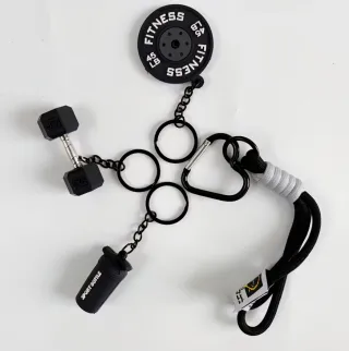 Llaveros Gym Fitness Pesas y Botella