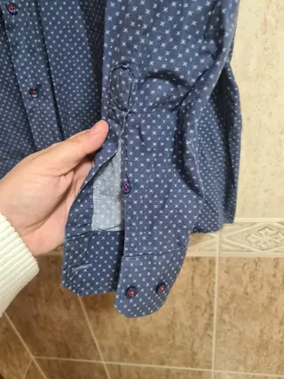 Camisa de hombre Kent's azul con estampado