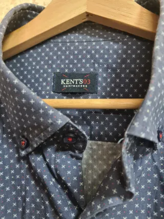 Camisa de hombre Kent's azul con estampado