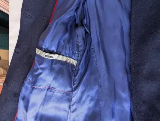 Abrigo azul marino Zara