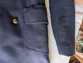 Abrigo azul marino Zara