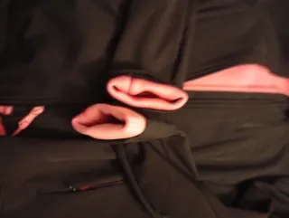 Chaqueta neopreno mujer negra y rosa talla poco