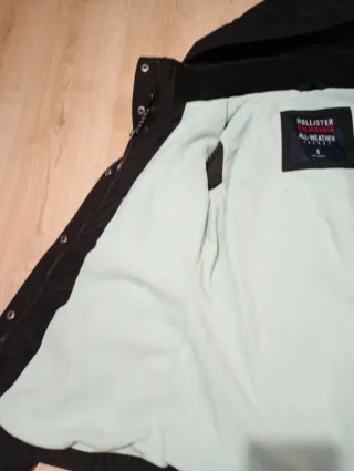 Cazadora Hollister Negra Talla S