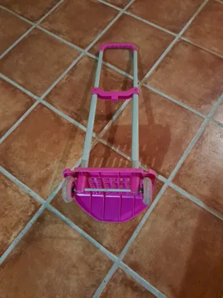 Carrito para mochila rosa