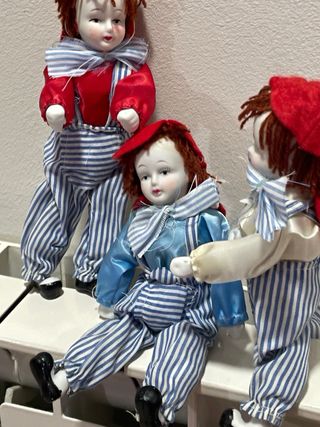 Bambole da collezione stile Pierrot