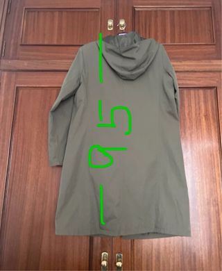 Parka tipo gabardina verde