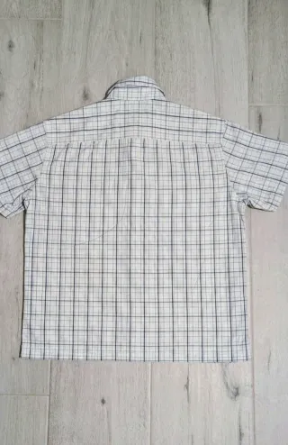 Camisa Diesel Manga Corta Cuadros Azul Blanco