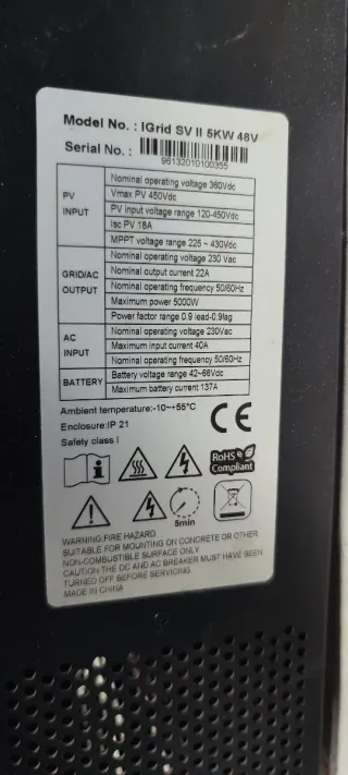 Inversores Easun Power 5kw IGrid SvII