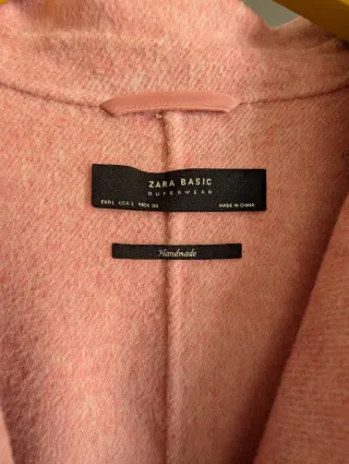 Abrigo Zara Rosa Talla L