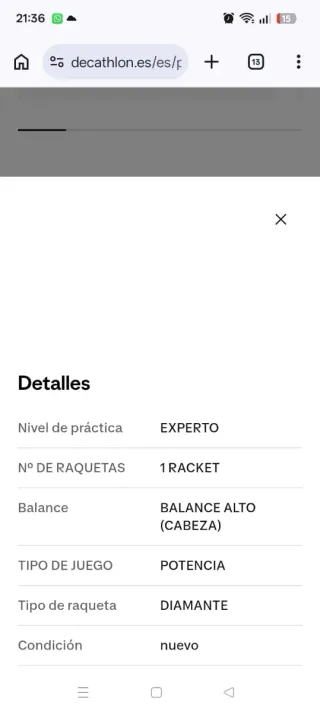 Pala de pádel Kuikma Power Carbon