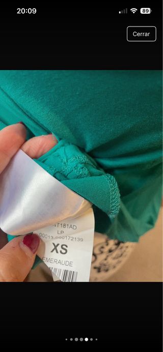 Camiseta Naf Naf verde con lazo