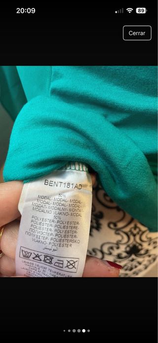 Camiseta Naf Naf verde con lazo