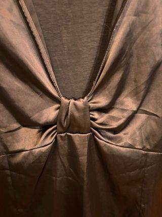 Blusa Zara Gris Satén XL