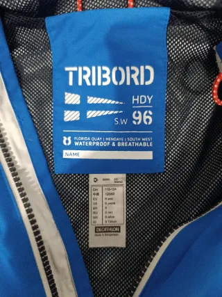 Chubasquero Tribord niño talla 6 años