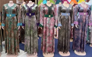 Kaftán de terciopelo estampado talla L xl 2xl