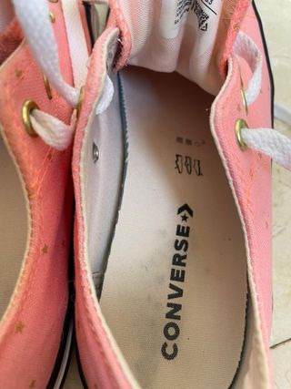 Zapatillas Converse All Star Rosa Estrellas Dorada