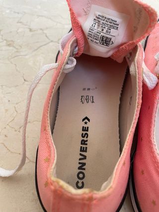 Zapatillas Converse All Star Rosa Estrellas Dorada