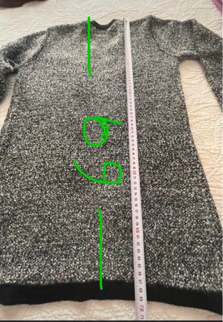 Chaqueta Cárdigan largo mujer gris y negro