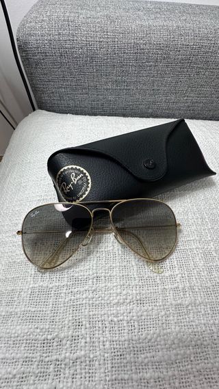Gafas de Sol Ray Ban Aviador Dorado/Gris