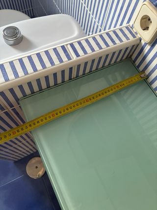 Conjunto Mueble Baño Madera y Cristal