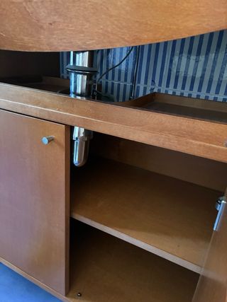 Conjunto Mueble Baño Madera y Cristal