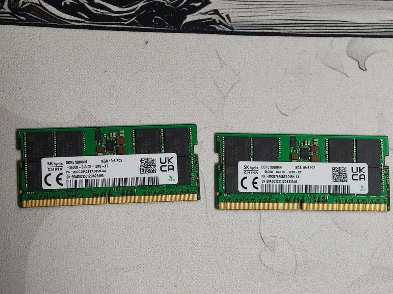 MÓDULOS RAM SK-hynix DDR5 SODIMM 2x16GB 5600MHz. afbeelding 4